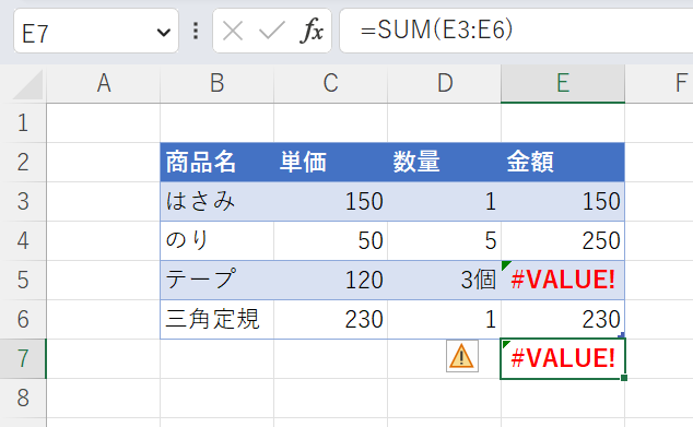 aggregate sum error